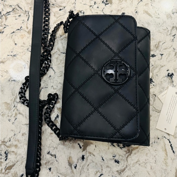 Tory Burch Black Quilted Crossbody Bag
